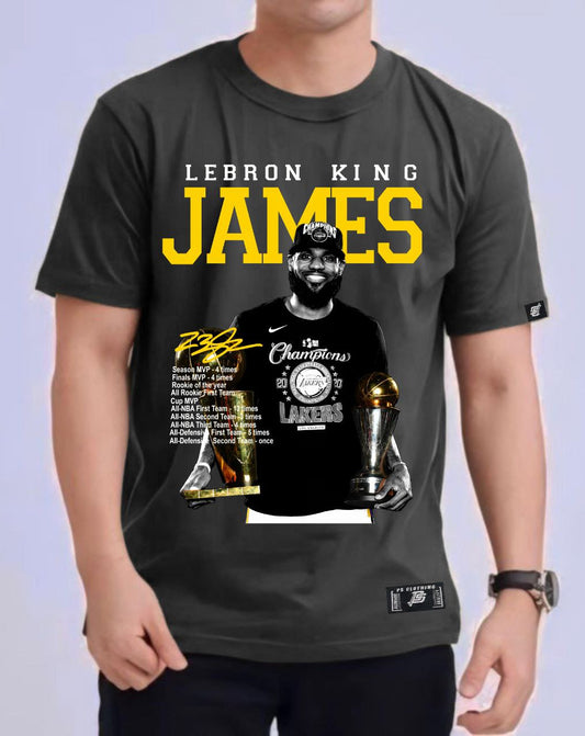 NBA LEBORN JAMES VERSION 2 "KING JAMES" ROUND NECK REGULAR FIT PREMIUM NECK