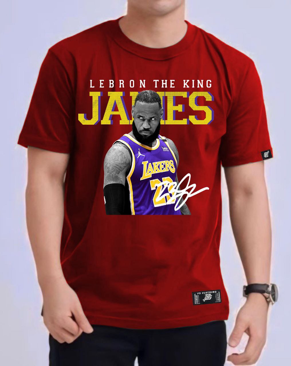 NBA LEBORN JAMES VERSION 3 "KING JAMES" ROUND NECK REGULAR FIT PREMIUM NECK