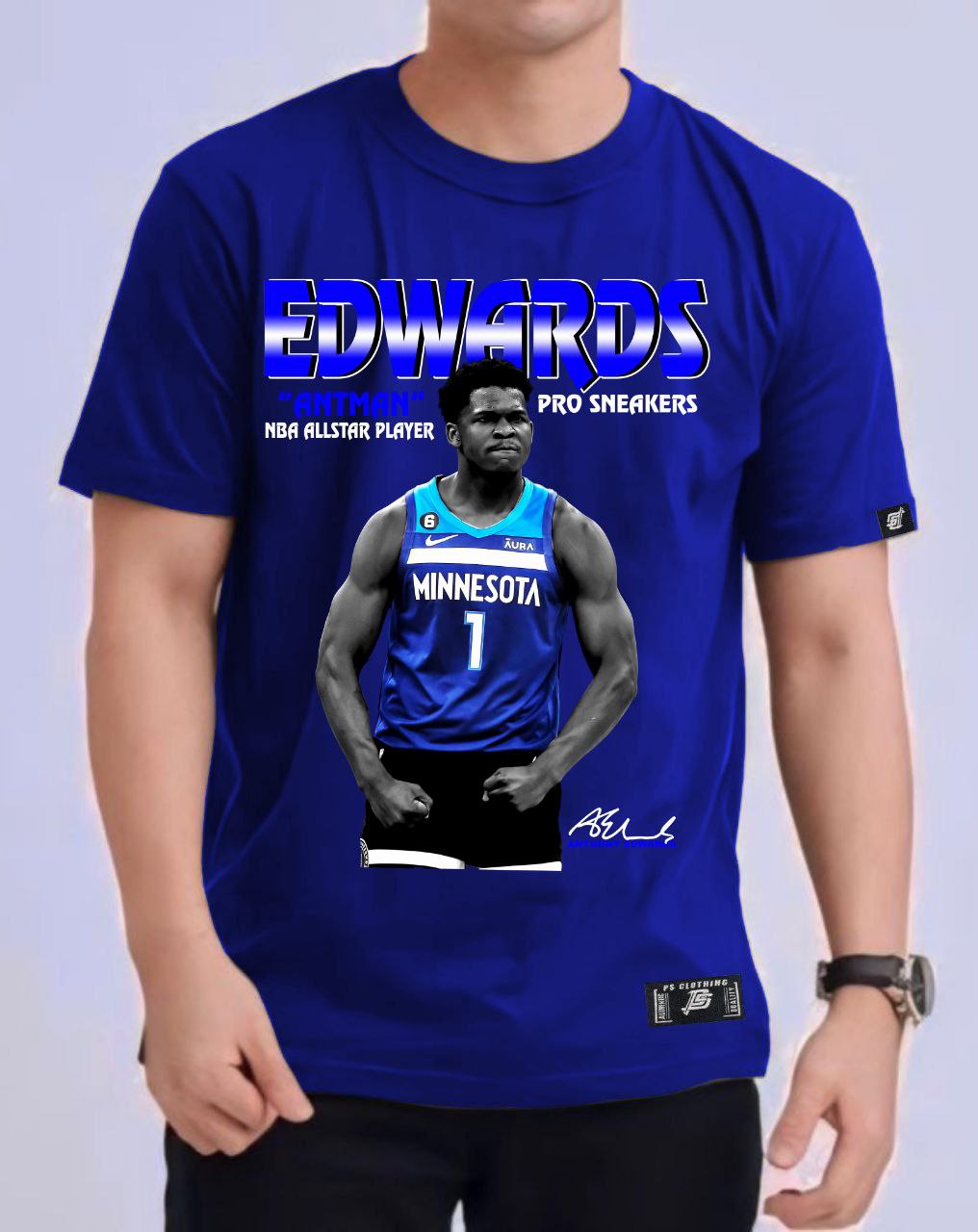 NBA ANTHONY EDWARD ROUND NECK REGULAR FIT PREMIUM DESIGN