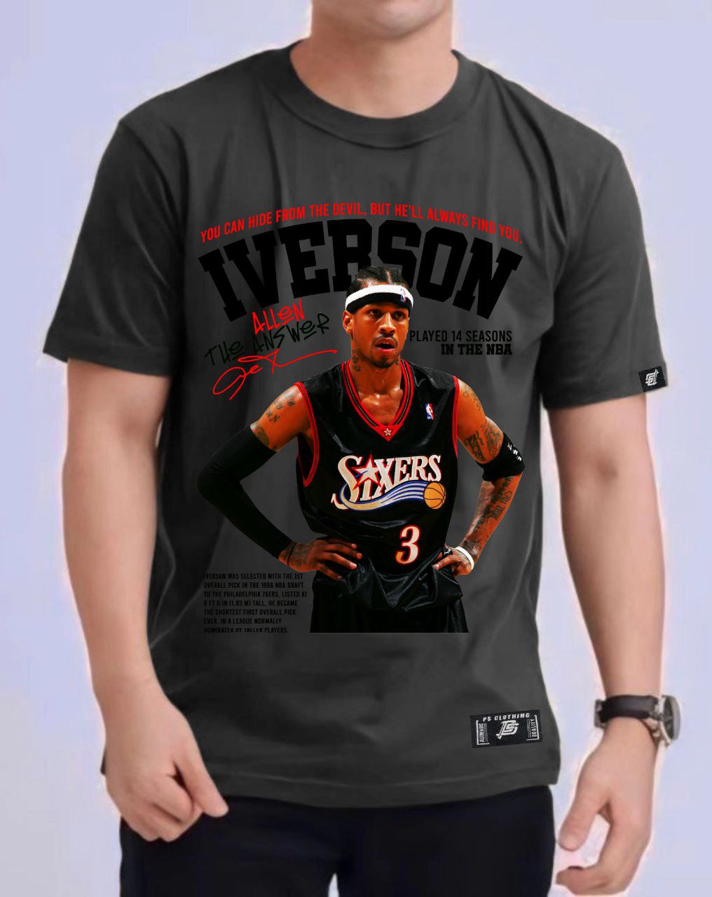 ALLEN IVERSON VERSION 2 ROUND NECK REGULAR FIT PREMIUM DESIGN