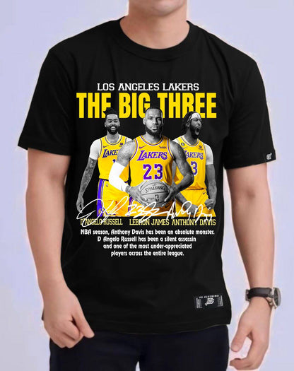 NBA "BIG THREE" OF LAKERS 2024 ROUND NECK REGULAR FIT PREMIUM DESIGN