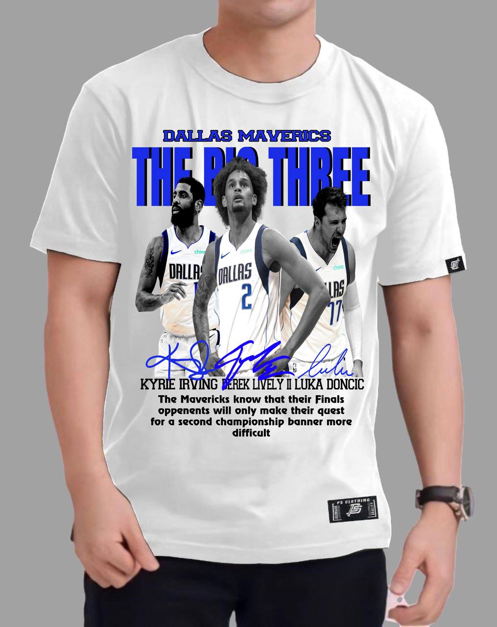 NBA "BIG THREE" OF THE DALLAS MAVERICKS 2024 ROUND NECK REGULAR FIT PREMIUM DESIGN