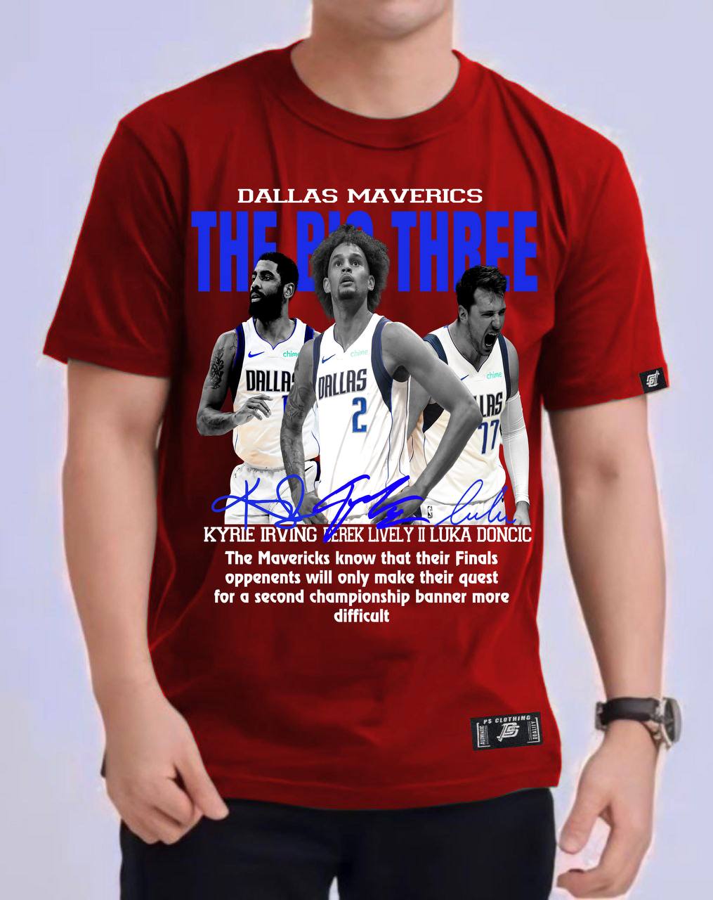 NBA "BIG THREE" OF THE DALLAS MAVERICKS 2024 ROUND NECK REGULAR FIT PREMIUM DESIGN