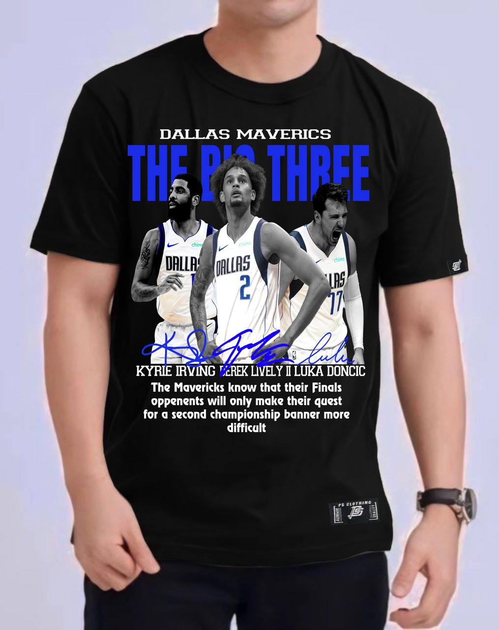 NBA "BIG THREE" OF THE DALLAS MAVERICKS 2024 ROUND NECK REGULAR FIT PREMIUM DESIGN