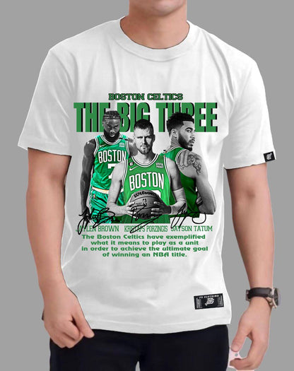 NBA "BIG THREE" OF BOSTON CELTICS 2024 ROUND NECK REGULAR FIT PREMIUM DESIGN