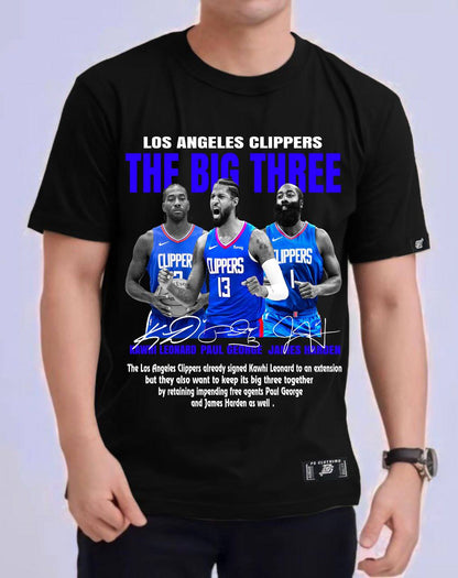 NBA "BIG THREE" OF CLIPPERS 2024 ROUND NECK REGULAR FIT PREMIUM DESIGN