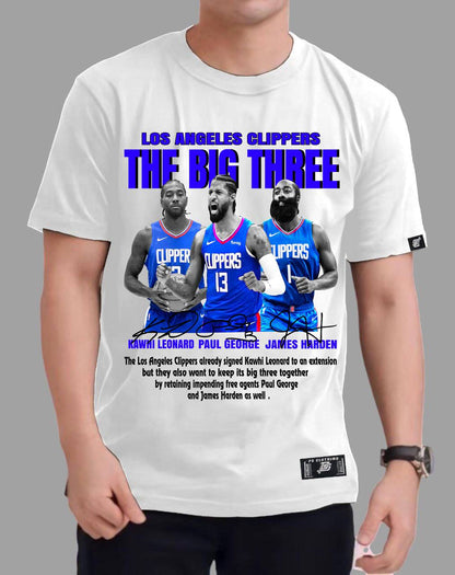 NBA "BIG THREE" OF CLIPPERS 2024 ROUND NECK REGULAR FIT PREMIUM DESIGN