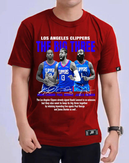 NBA "BIG THREE" OF CLIPPERS 2024 ROUND NECK REGULAR FIT PREMIUM DESIGN