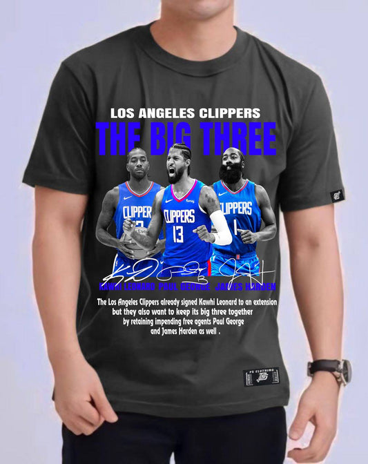 NBA "BIG THREE" OF CLIPPERS 2024 ROUND NECK REGULAR FIT PREMIUM DESIGN