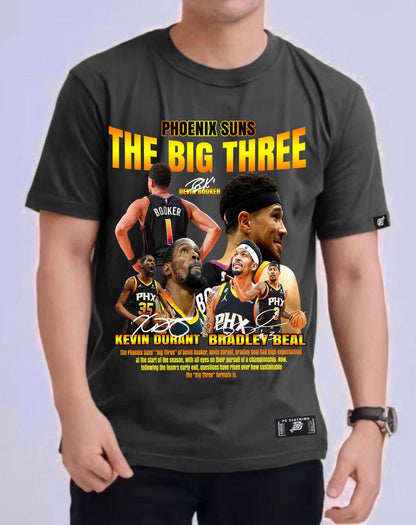 NBA "BIG THREE" OF PHOENIX SUNS 2024 ROUND NECK REGULAR FIT PREMIUM DESIGN