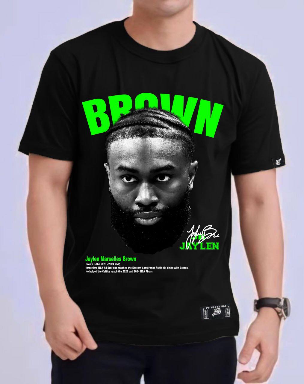 NBA HEADS "JAYLEN BROWN" ROUND NECK REGULAR FIT PREMIUM DESIGN