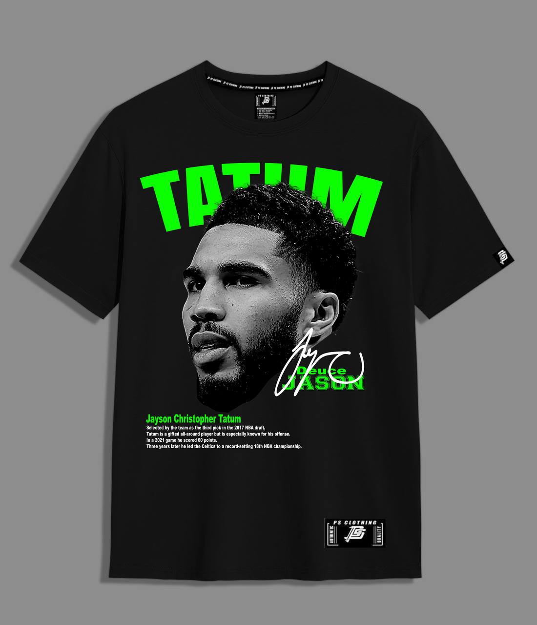 NBA HEADS "JASON TATUM " VERSION 2 ROUND NECK REGULAR FIT PREMIUM DESIGN