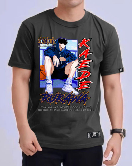 SLAM DUNK " KAEDE RUKAWA" ROUND NECK REGULAR FIT ANIME PREMIUM DESIGN