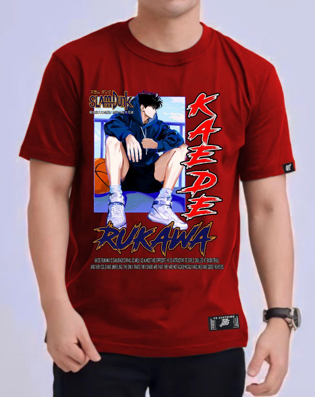 SLAM DUNK " KAEDE RUKAWA" ROUND NECK REGULAR FIT ANIME PREMIUM DESIGN