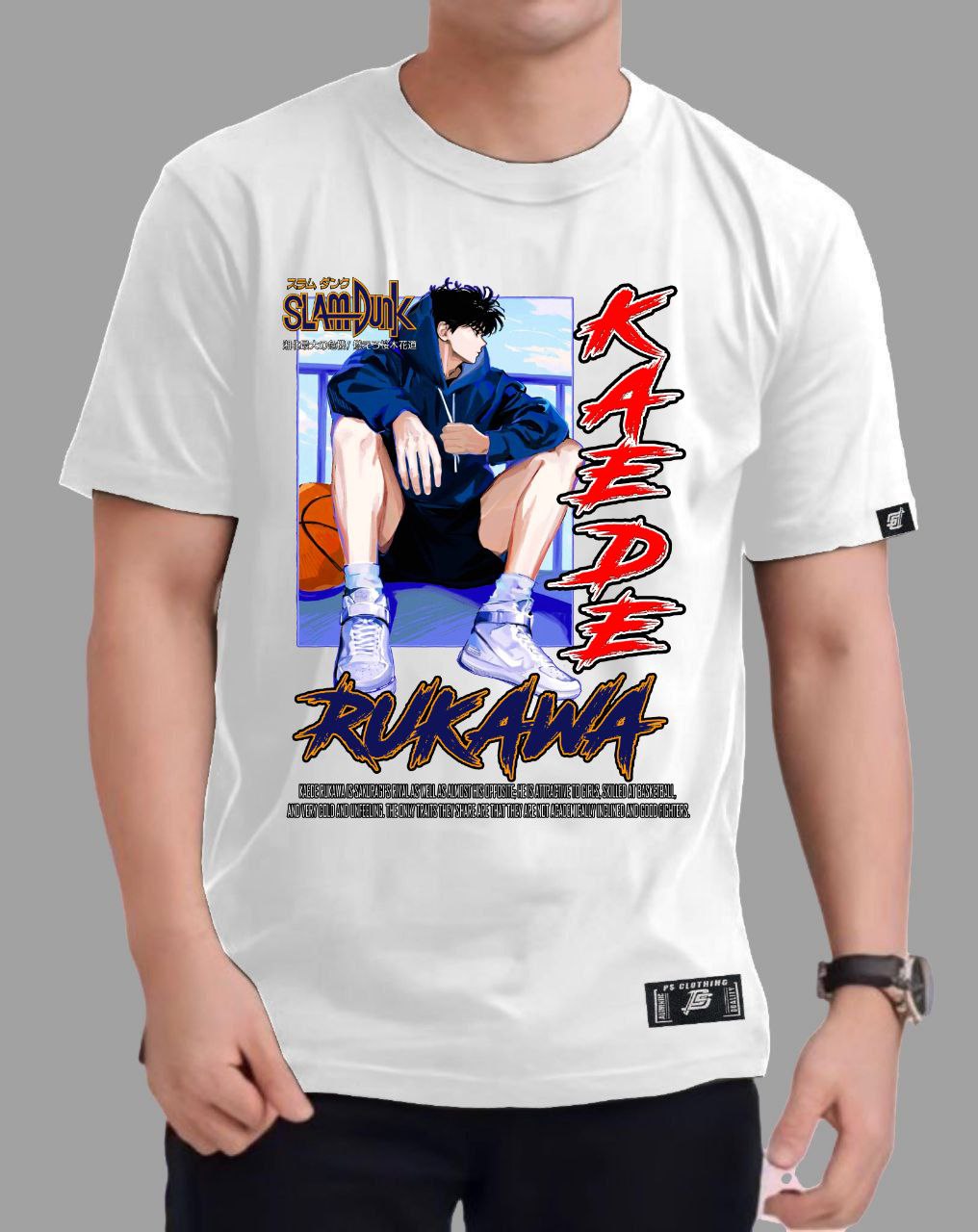 SLAM DUNK " KAEDE RUKAWA" ROUND NECK REGULAR FIT ANIME PREMIUM DESIGN