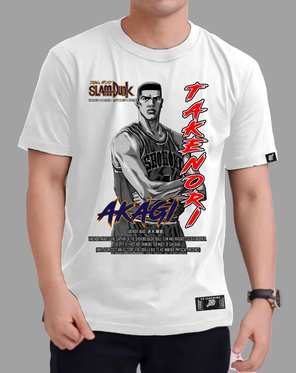 SLAM DUNK "TAKENORI AKAGI" ROUND NECK REGULAR FIT ANIME PREMIUM DESIGN