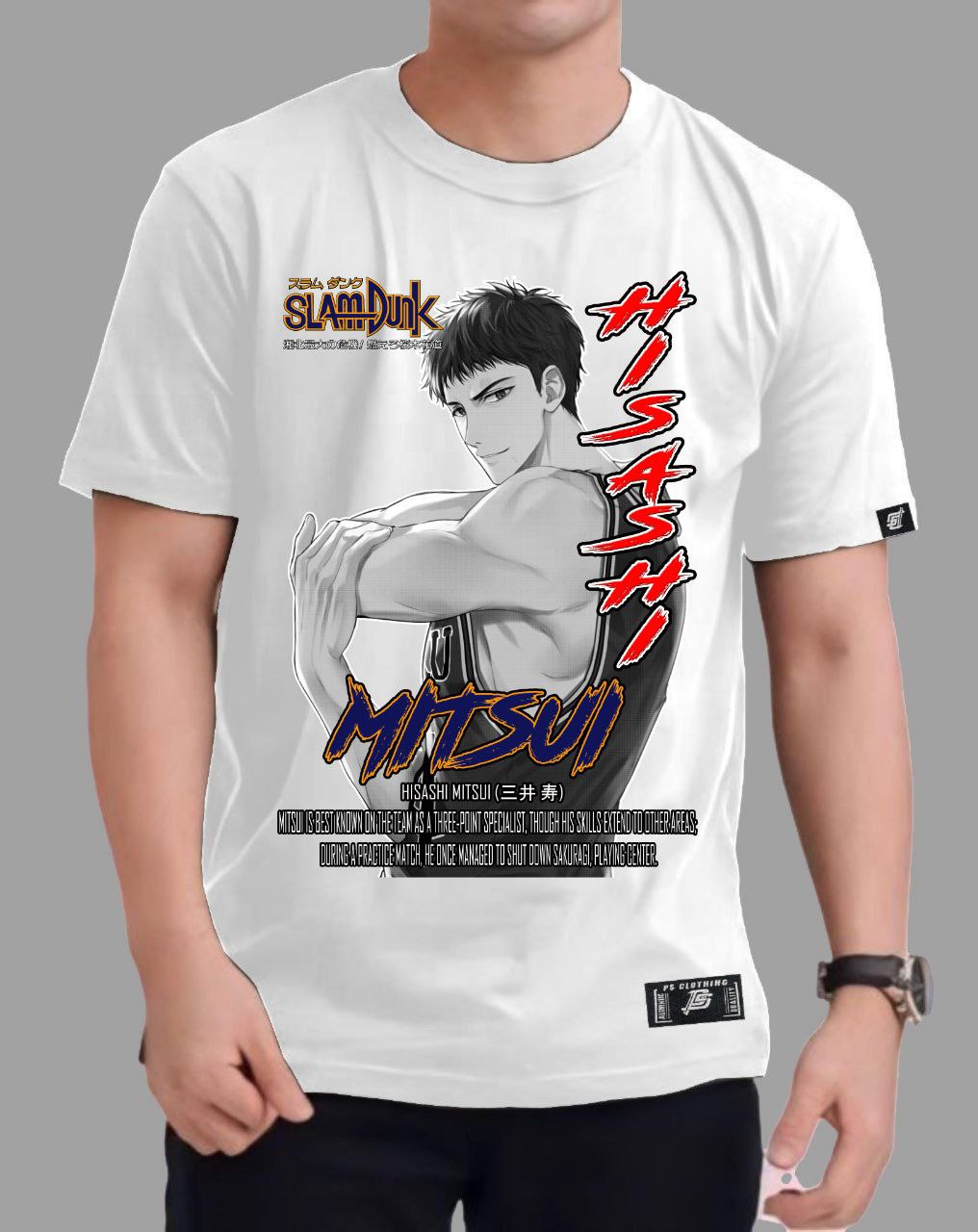 SLAM DUNK "HISASHI MITSUHI" ROUND NECK REGULAR FIT ANIME PREMIUM DESIGN