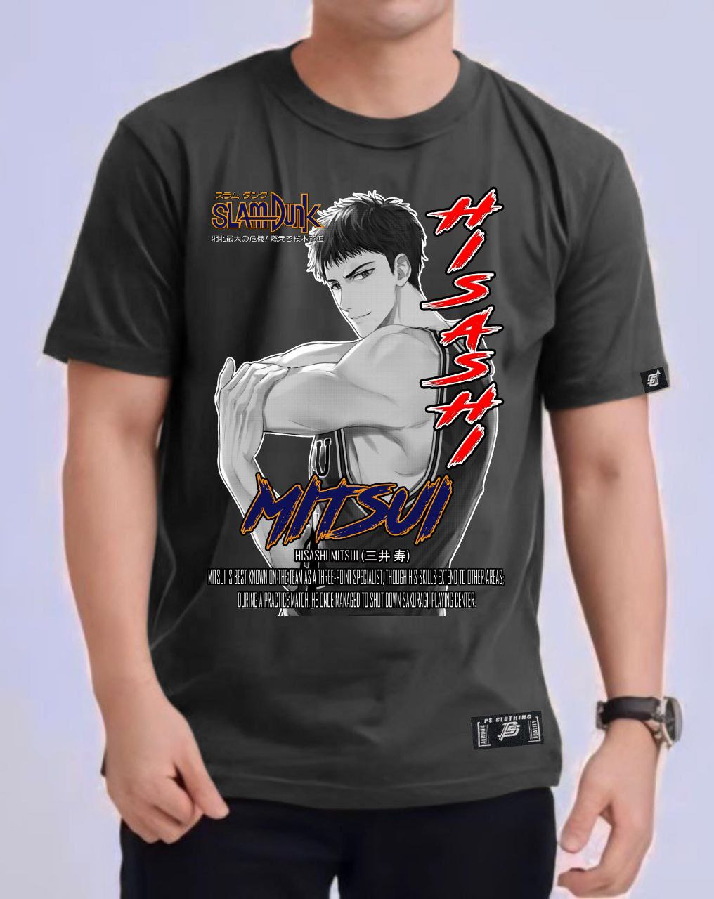 SLAM DUNK "HISASHI MITSUHI" ROUND NECK REGULAR FIT ANIME PREMIUM DESIGN