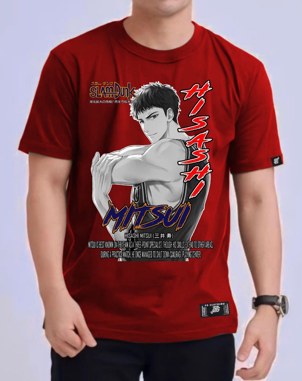 SLAM DUNK "HISASHI MITSUHI" ROUND NECK REGULAR FIT ANIME PREMIUM DESIGN