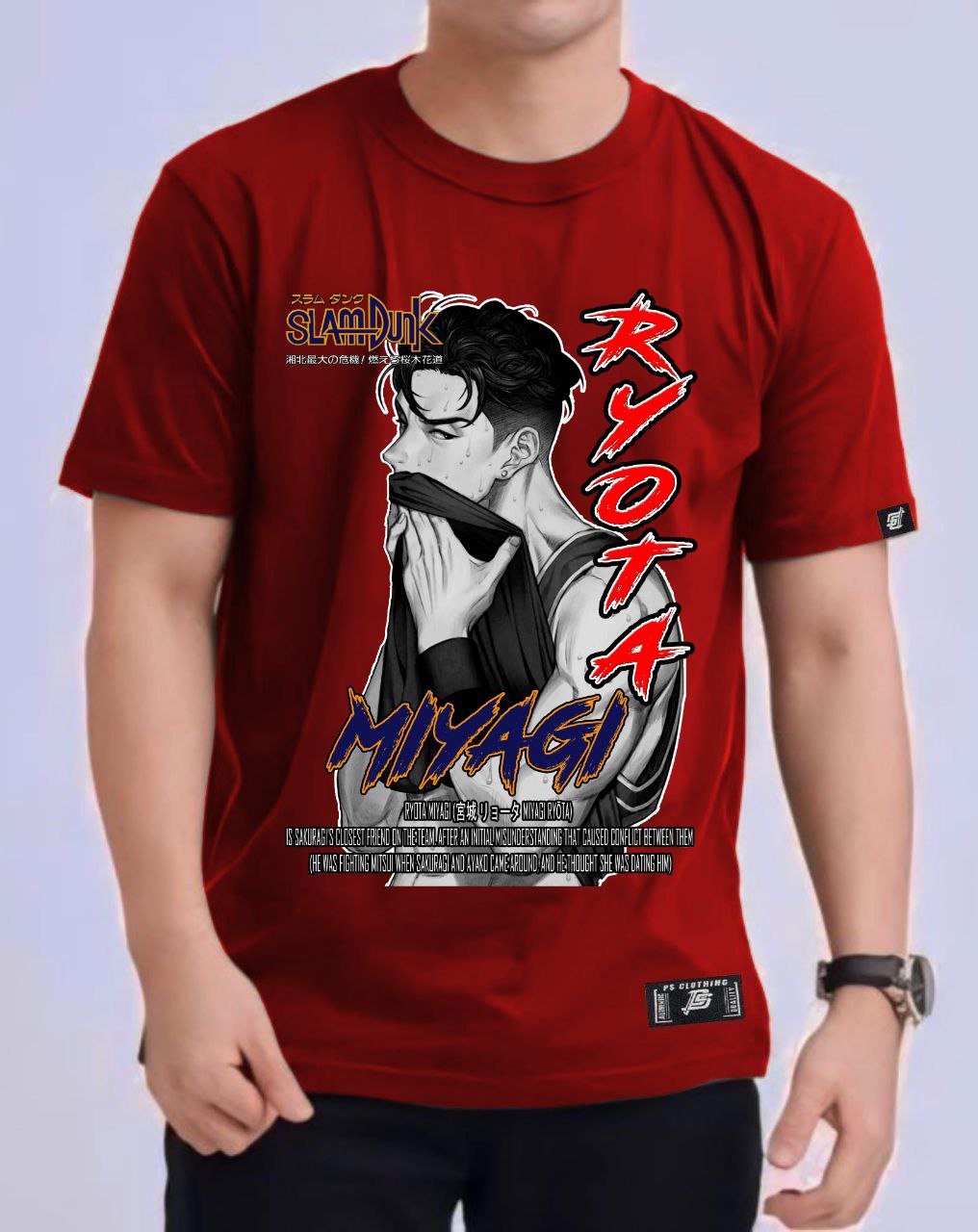 SLAM DUNK "RYOTA MIYAGI" ROUND NECK REGULAR FIT ANIME PREMIUM DESIGN