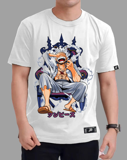 ONE PIECE "MONKEY D. LUFFY" GEAR 5 IN THRONE  ROUND NECK REGULAR FIT ANIME PREMIUM DESIGN