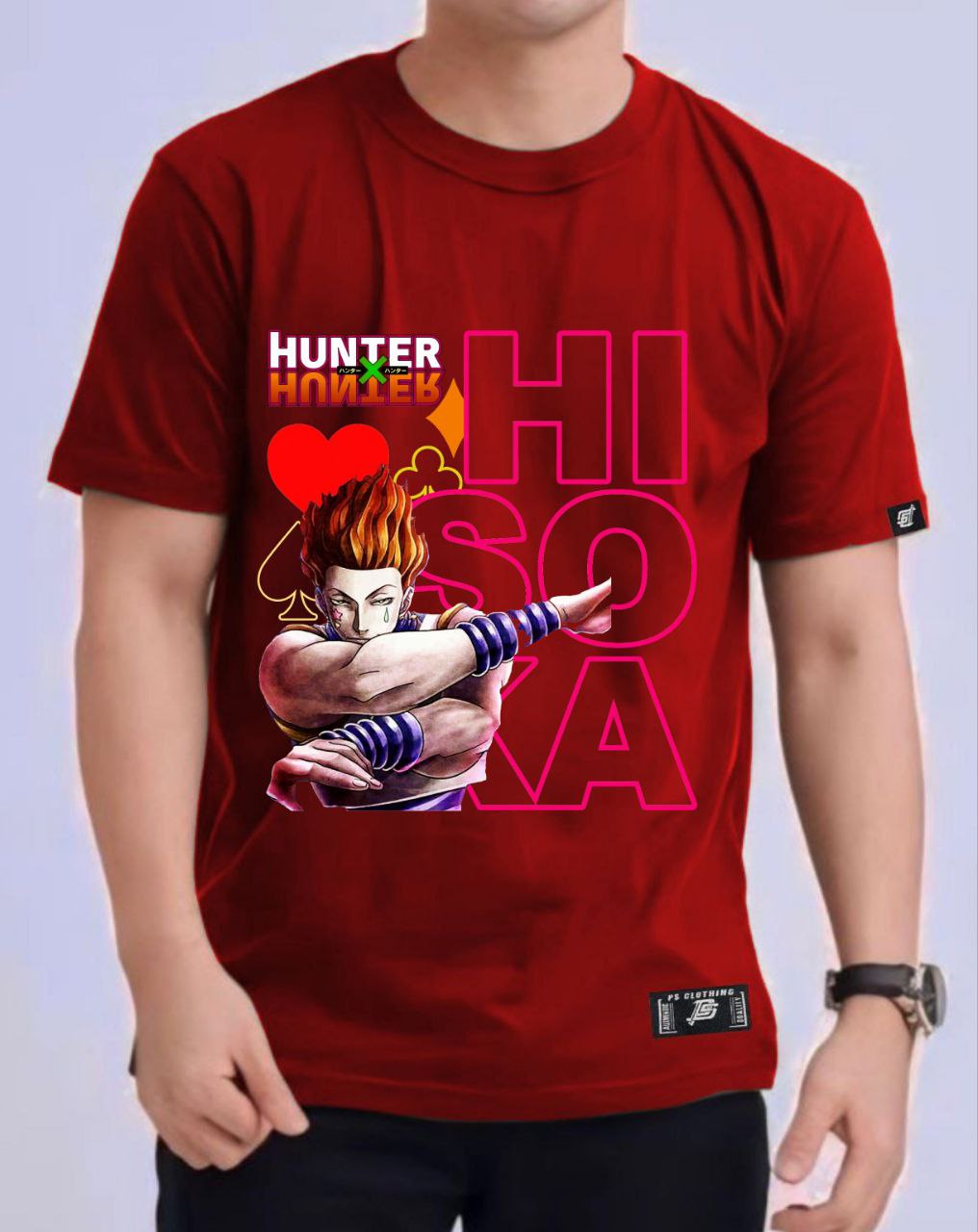 HUNTER X HUNTER "HISOKA" VERSION 2 ROUND NECK REGULAR FIT ANIME PREMIUM DESIGN