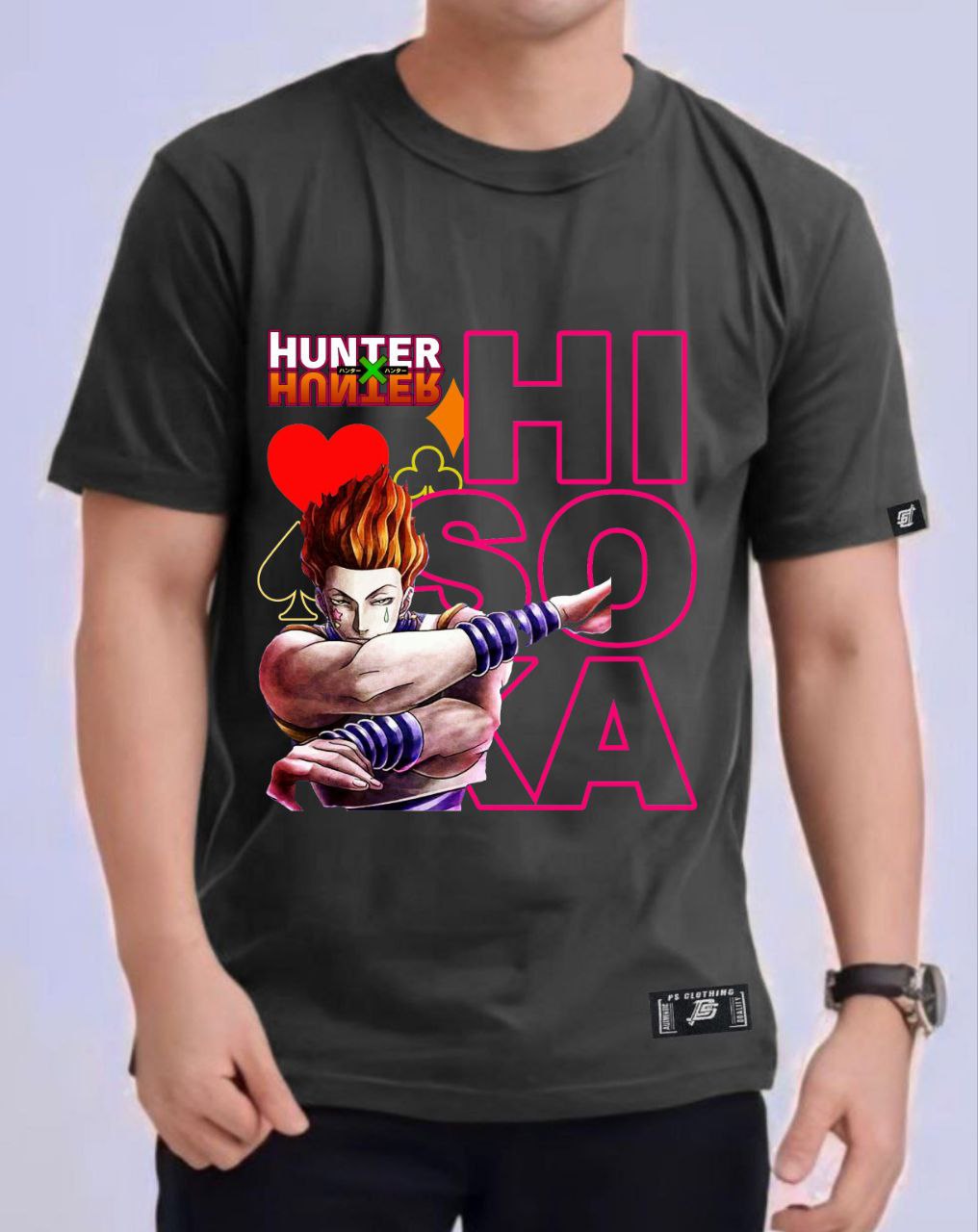 HUNTER X HUNTER "HISOKA" VERSION 2 ROUND NECK REGULAR FIT ANIME PREMIUM DESIGN