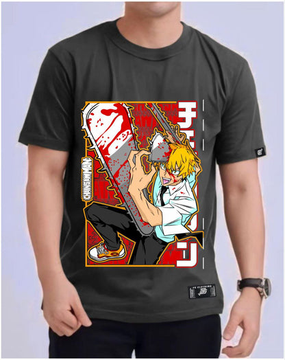 CHAINSAW MAN "DENJI" ROUND NECK REGULAR FIT ANIME PREMIUM DESIGN