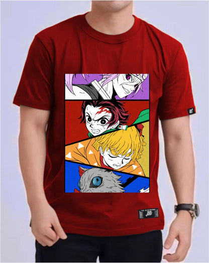 DEMON SLAYER "DISTRICT ARC" ROUND NECK REGULAR FIT ANIME PREMIUM DESIGN