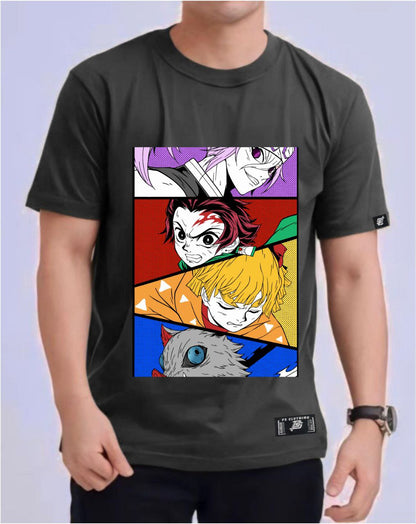 DEMON SLAYER "DISTRICT ARC" ROUND NECK REGULAR FIT ANIME PREMIUM DESIGN