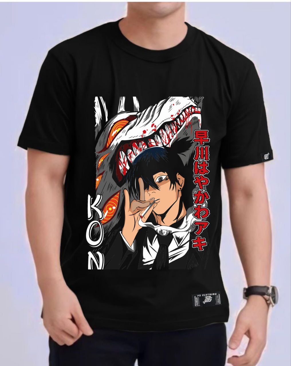 CHAINSAW MAN "AKI HAYAKAWA" ROUND NECK REGULAR FIT ANIME PREMIUM DESIGN