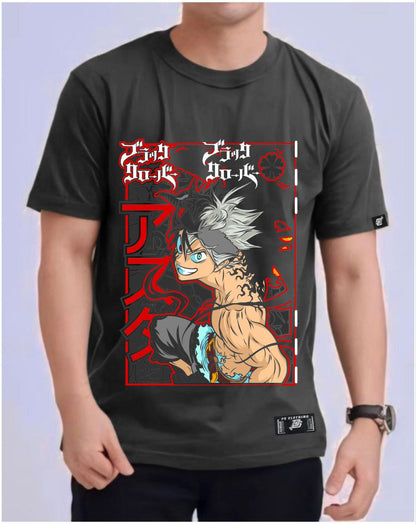 BLACK CLOVER "ASTA" ROUND NECK REGULAR FIT ANIME PREMIUM DESIGN