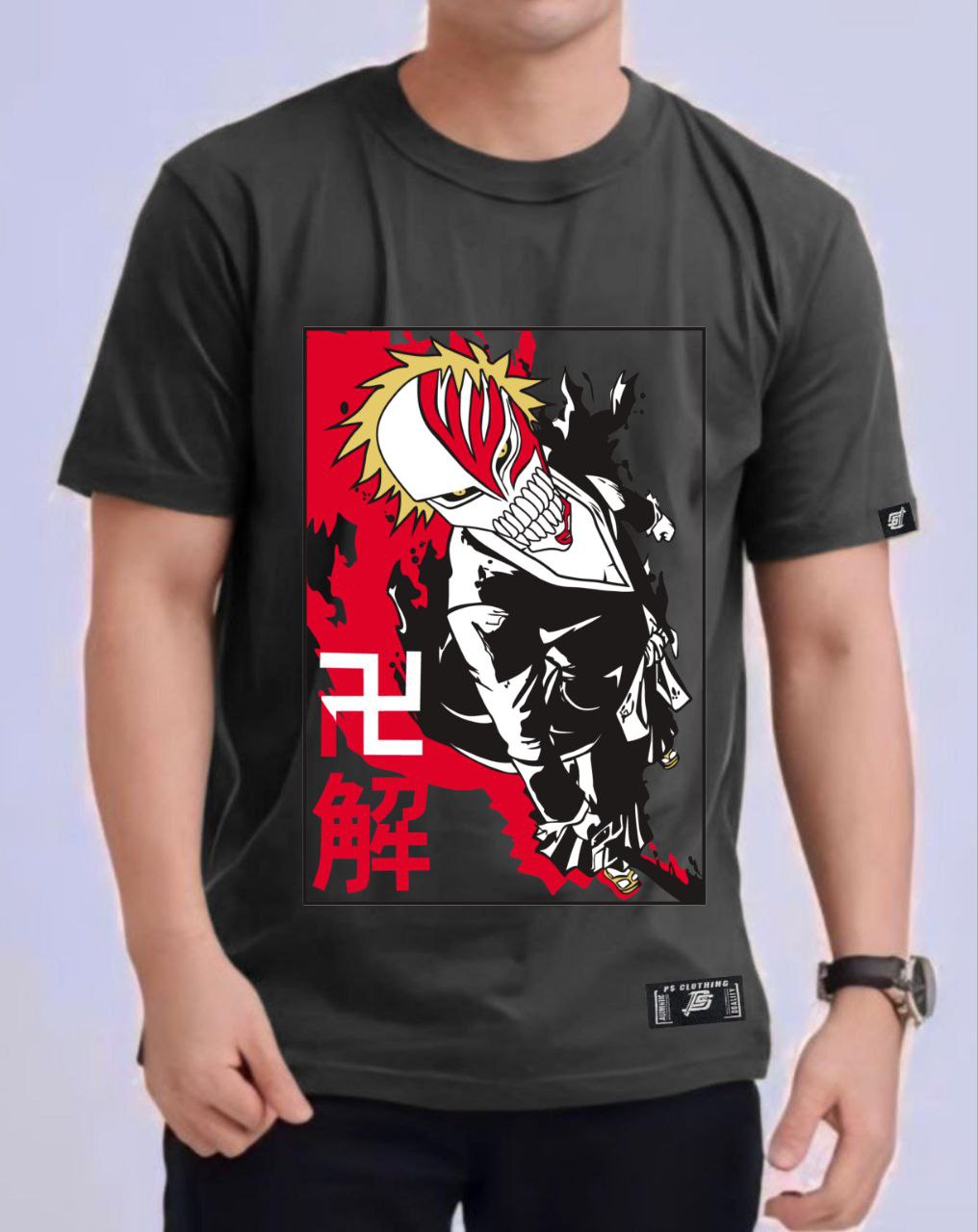 BLEACH ICHIGO "HOLLOW FORM" ROUND NECK REGULAR FIT ANIME PREMIUM DESIGN