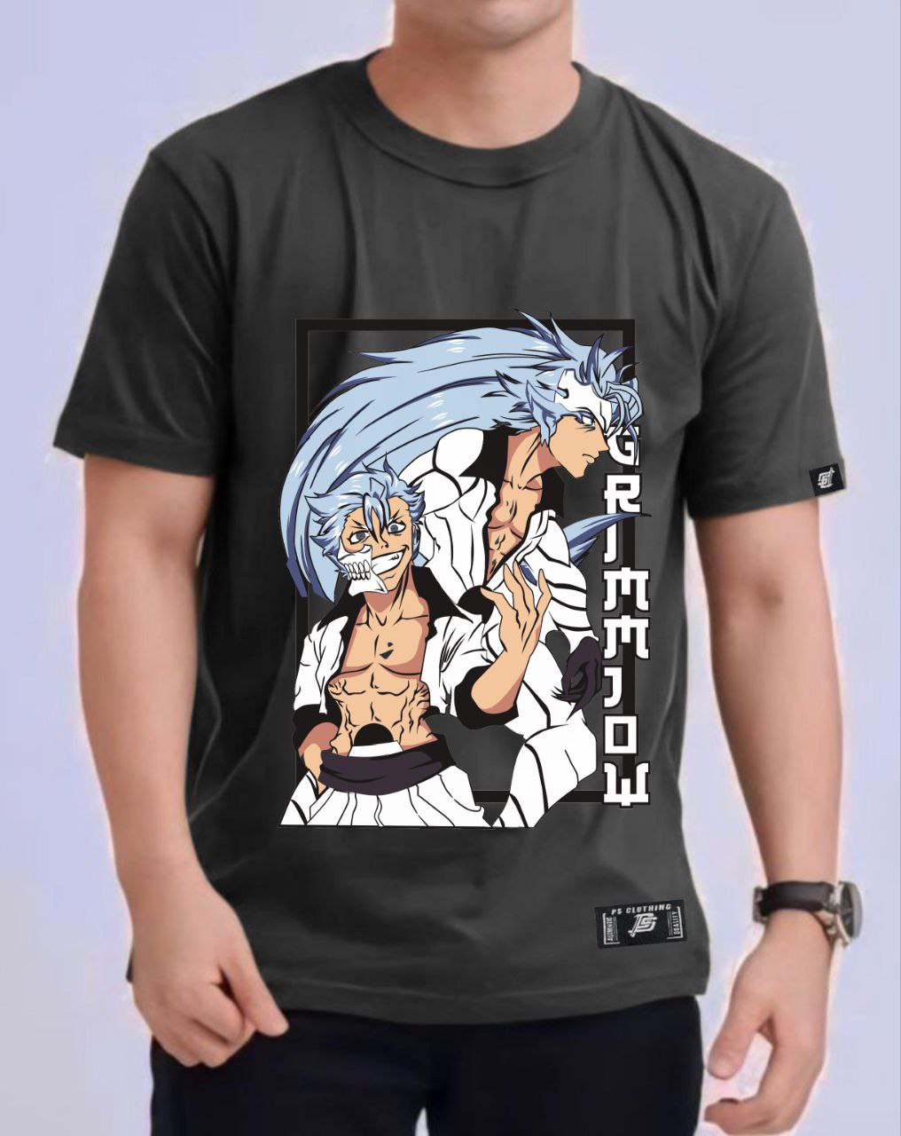 BLEACH ICHIGO "GRIMMJOW JAEGERJAQUEZ" ROUND NECK REGULAR FIT ANIME PREMIUM DESIGN