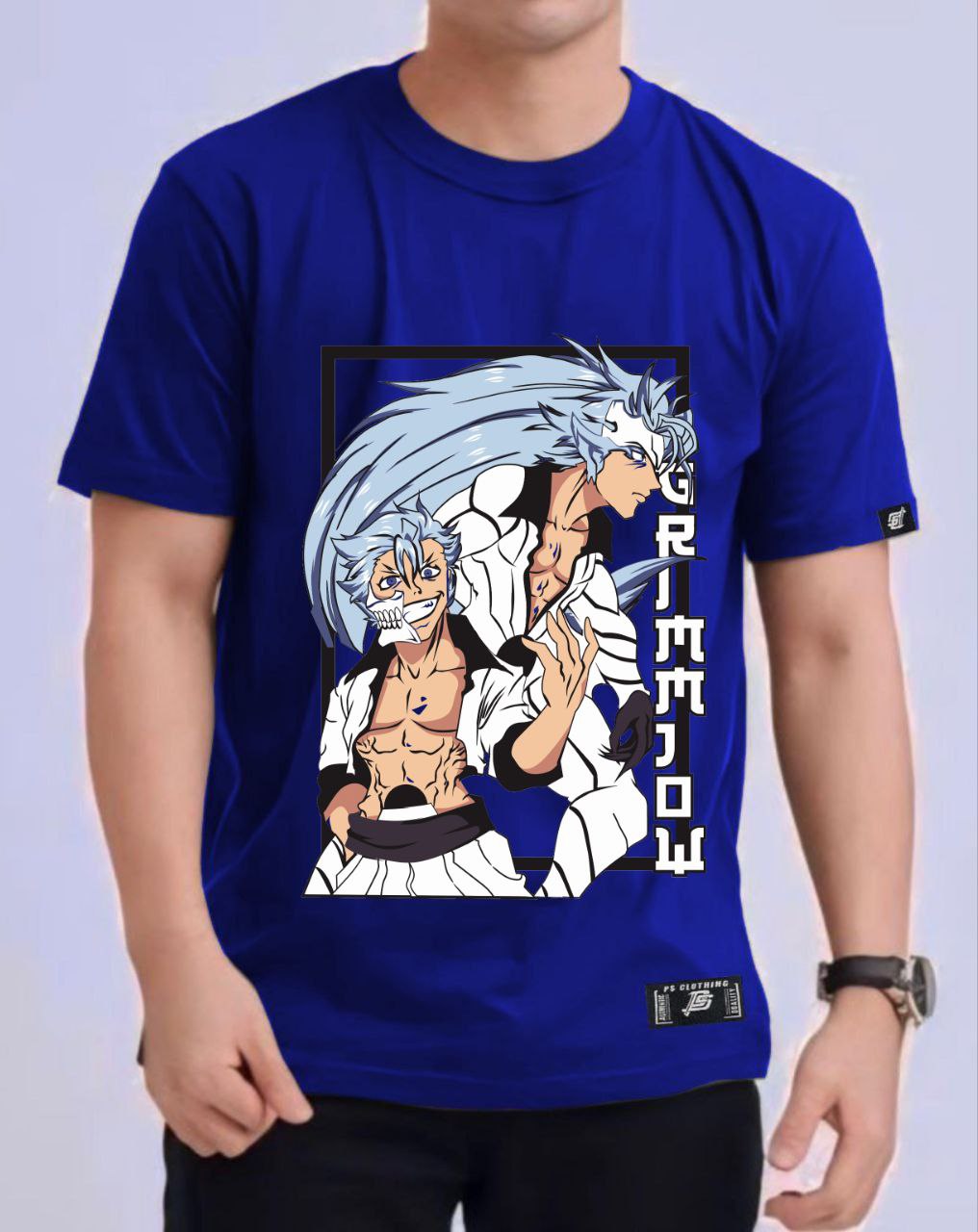 BLEACH ICHIGO "GRIMMJOW JAEGERJAQUEZ" ROUND NECK REGULAR FIT ANIME PREMIUM DESIGN