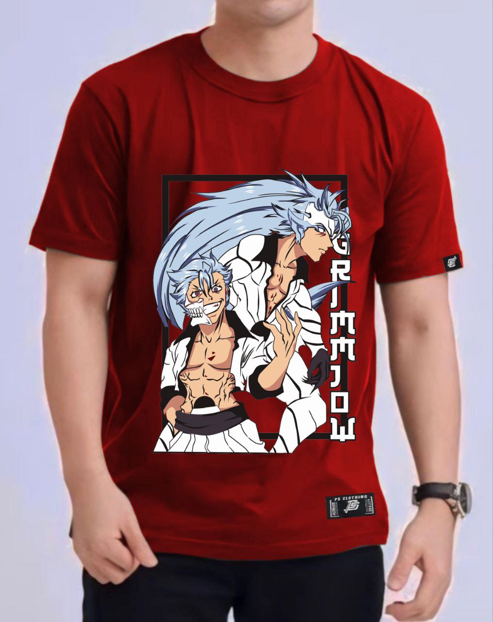 BLEACH ICHIGO "GRIMMJOW JAEGERJAQUEZ" ROUND NECK REGULAR FIT ANIME PREMIUM DESIGN