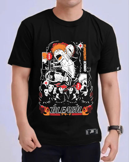 BLEACH "ICHIGO KUROSAKI" VERSION 2 ROUND NECK REGULAR FIT ANIME PREMIUM DESIGN