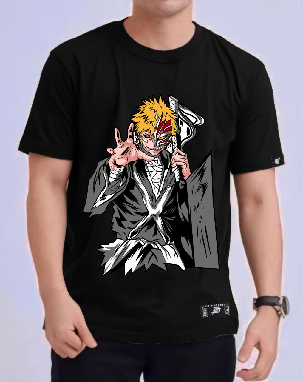 BLEACH "ICHIGO KUROSAKI" VERSION 3 ROUND NECK REGULAR FIT ANIME PREMIUM DESIGN