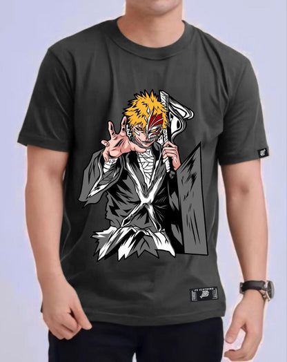 BLEACH "ICHIGO KUROSAKI" VERSION 3 ROUND NECK REGULAR FIT ANIME PREMIUM DESIGN