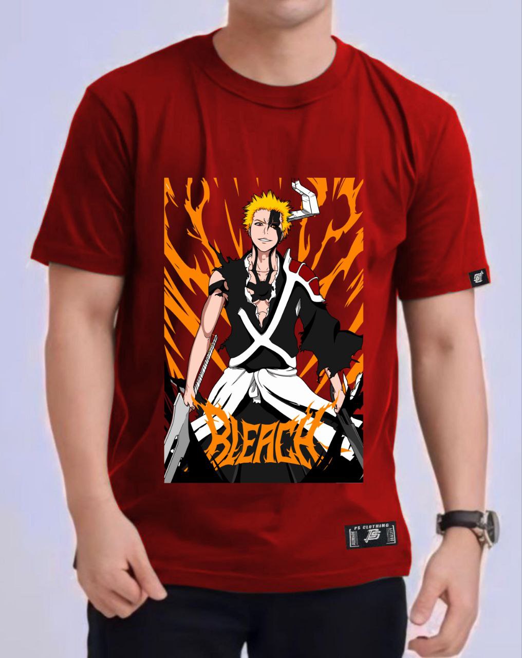 BLEACH ICHIGO "INCOMPLETE HOLLOW" ROUND NECK REGULAR FIT ANIME PREMIUM DESIGN