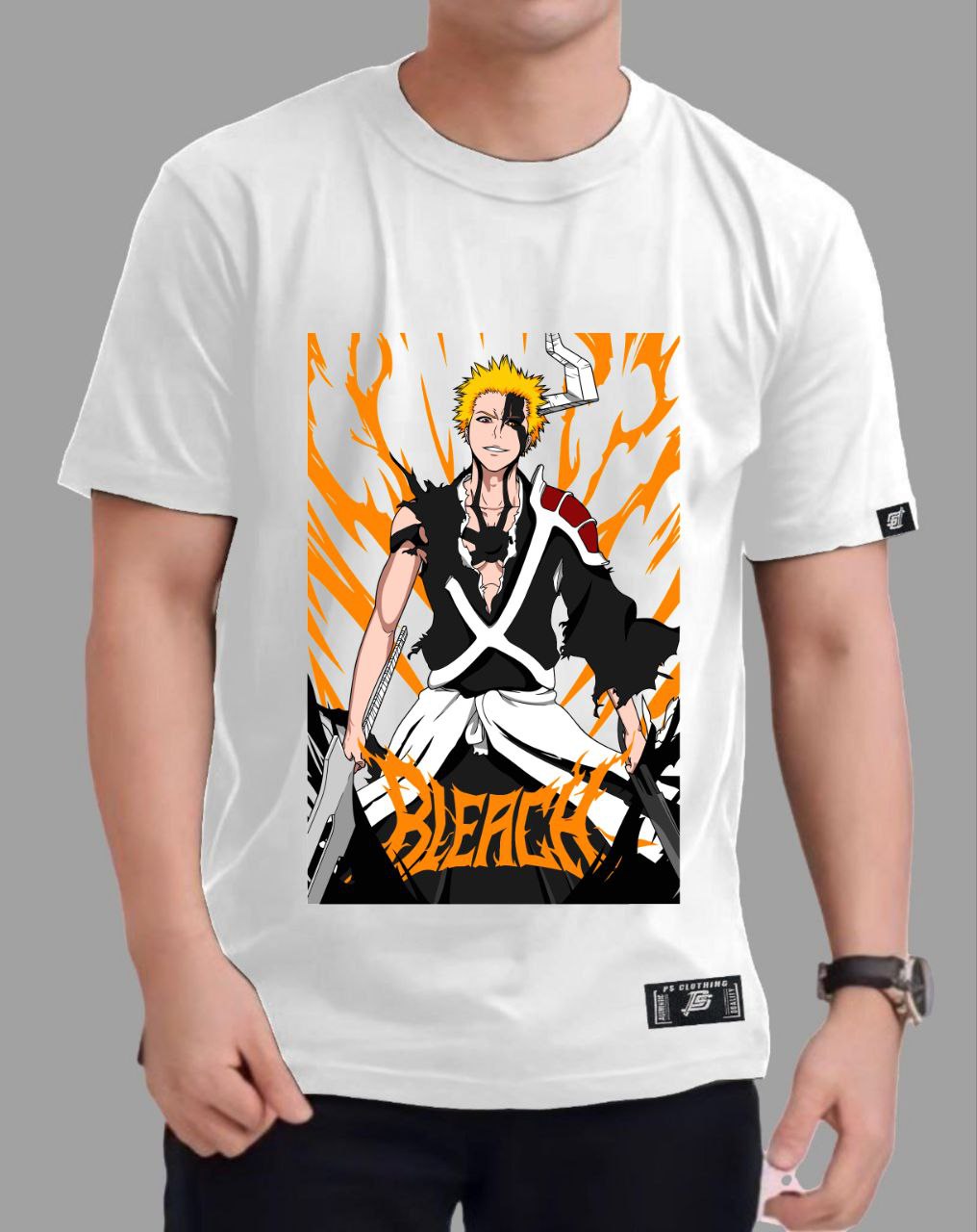 BLEACH ICHIGO "INCOMPLETE HOLLOW" ROUND NECK REGULAR FIT ANIME PREMIUM DESIGN