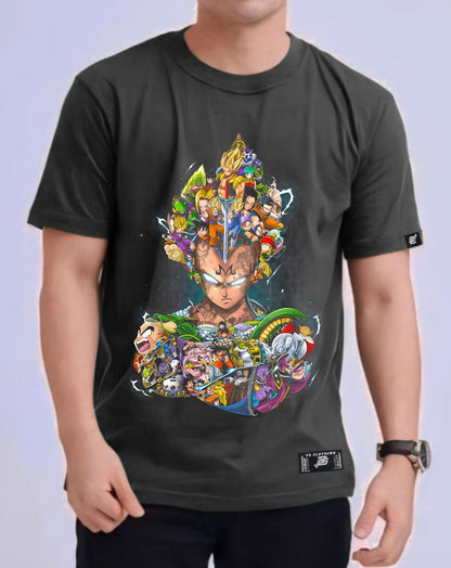 DRAGON BALL Z "VEGETA" ROUND NECK REGULAR FIT ANIME PREMIUM DESIGN