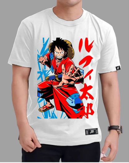 ONE PIECE LUFFY "WANO ARC" ROUND NECK REGULAR FIT ANIME PREMIUM DESIGN