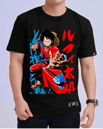 ONE PIECE LUFFY "WANO ARC" ROUND NECK REGULAR FIT ANIME PREMIUM DESIGN