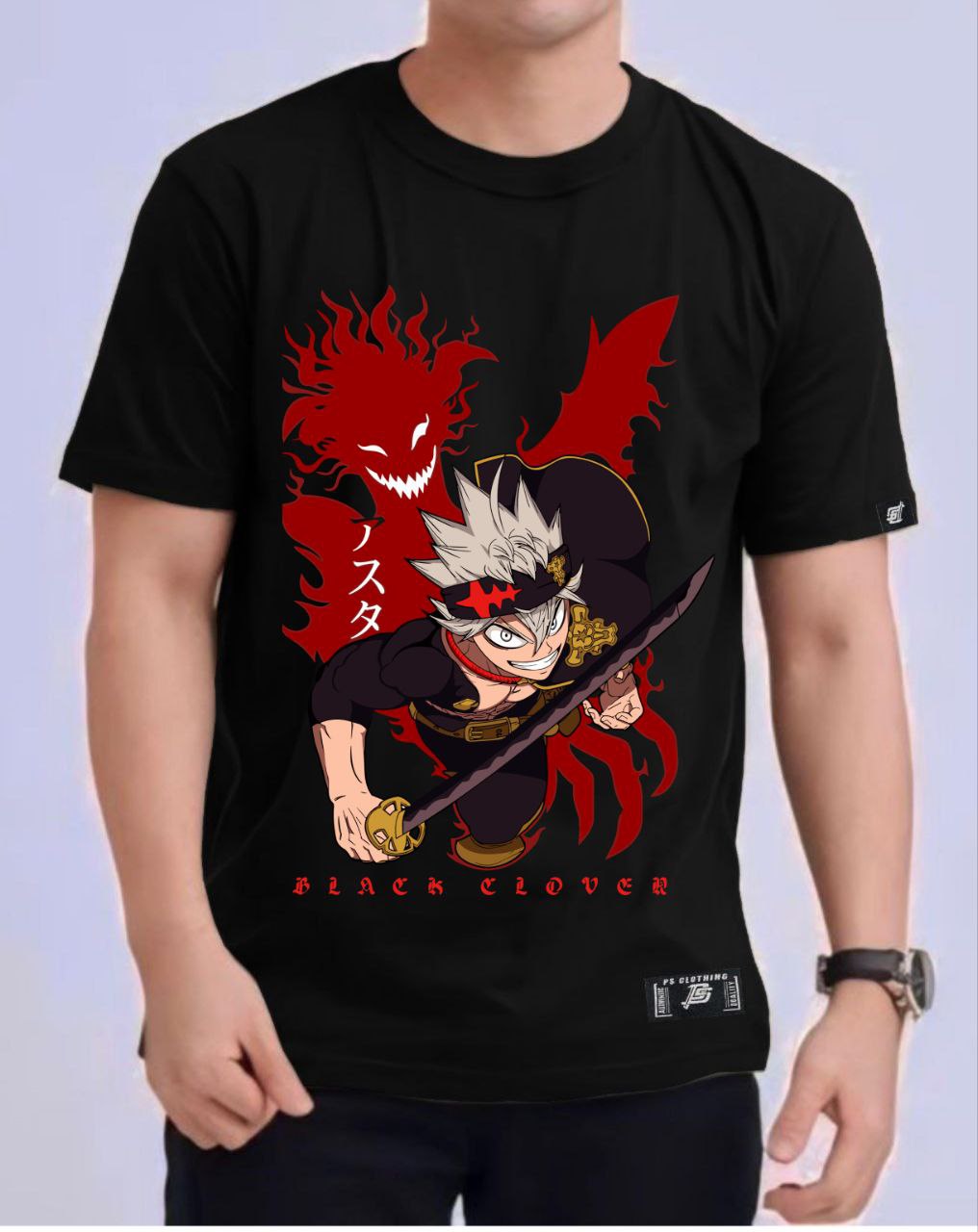 BLACK CLOVER "ASTA X LIEBE" ROUND NECK REGULAR FIT ANIME PREMIUM DESIGN