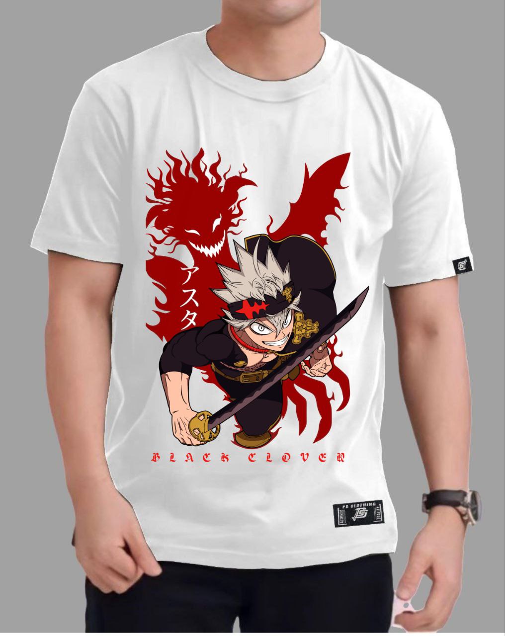 BLACK CLOVER "ASTA X LIEBE" ROUND NECK REGULAR FIT ANIME PREMIUM DESIGN