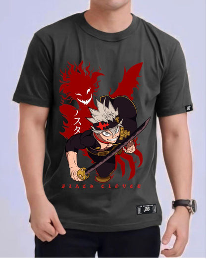 BLACK CLOVER "ASTA X LIEBE" ROUND NECK REGULAR FIT ANIME PREMIUM DESIGN