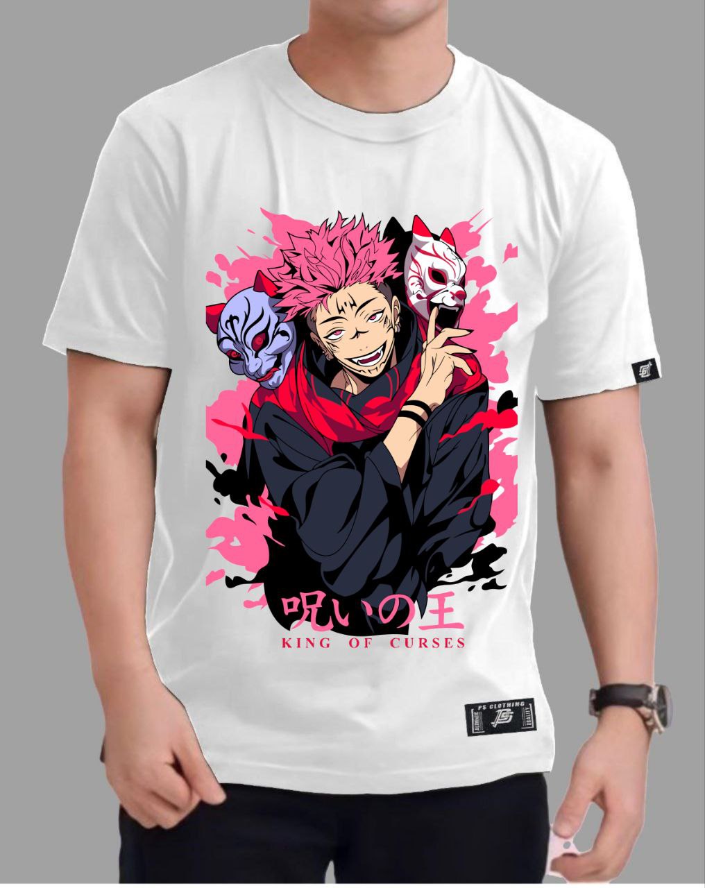 JUJUTSU KAISEN "RYOMEN SUKUNA" VERSION 4 ROUND NECK REGULAR FIT ANIME PREMIUM DESIGN