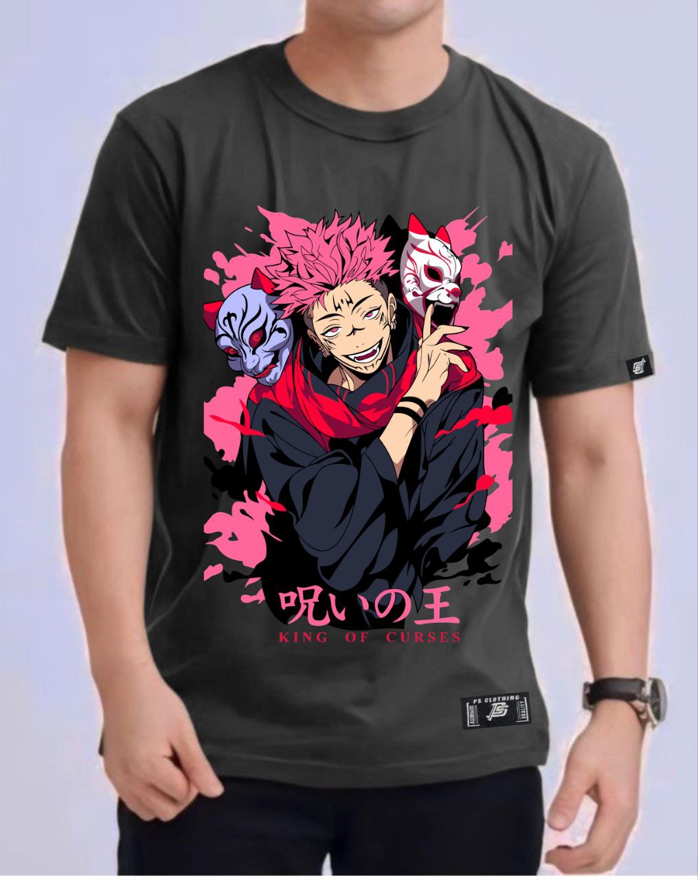 JUJUTSU KAISEN "RYOMEN SUKUNA" VERSION 4 ROUND NECK REGULAR FIT ANIME PREMIUM DESIGN