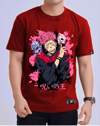 JUJUTSU KAISEN "RYOMEN SUKUNA" VERSION 4 ROUND NECK REGULAR FIT ANIME PREMIUM DESIGN